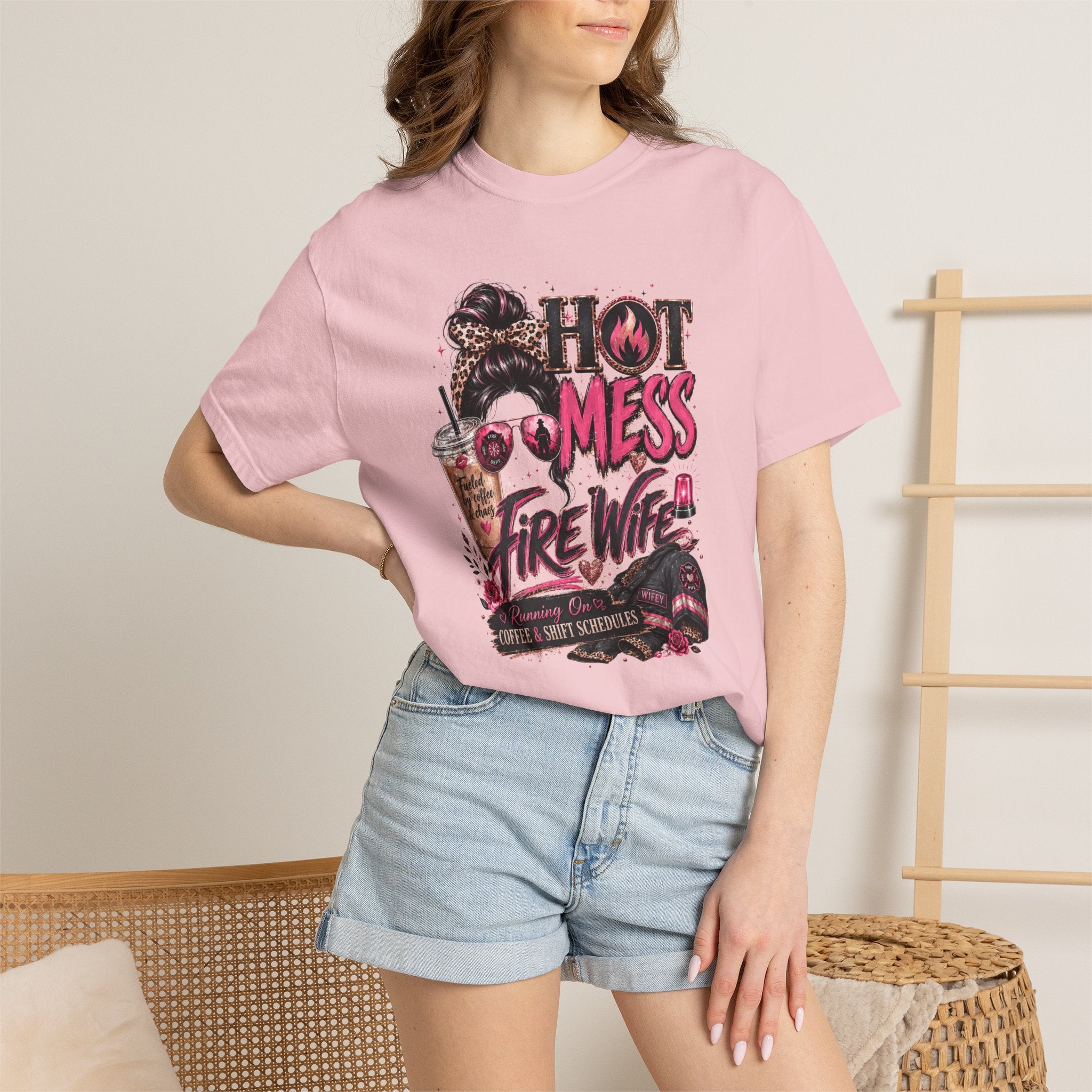 Hot Mess Fire Wife Tee