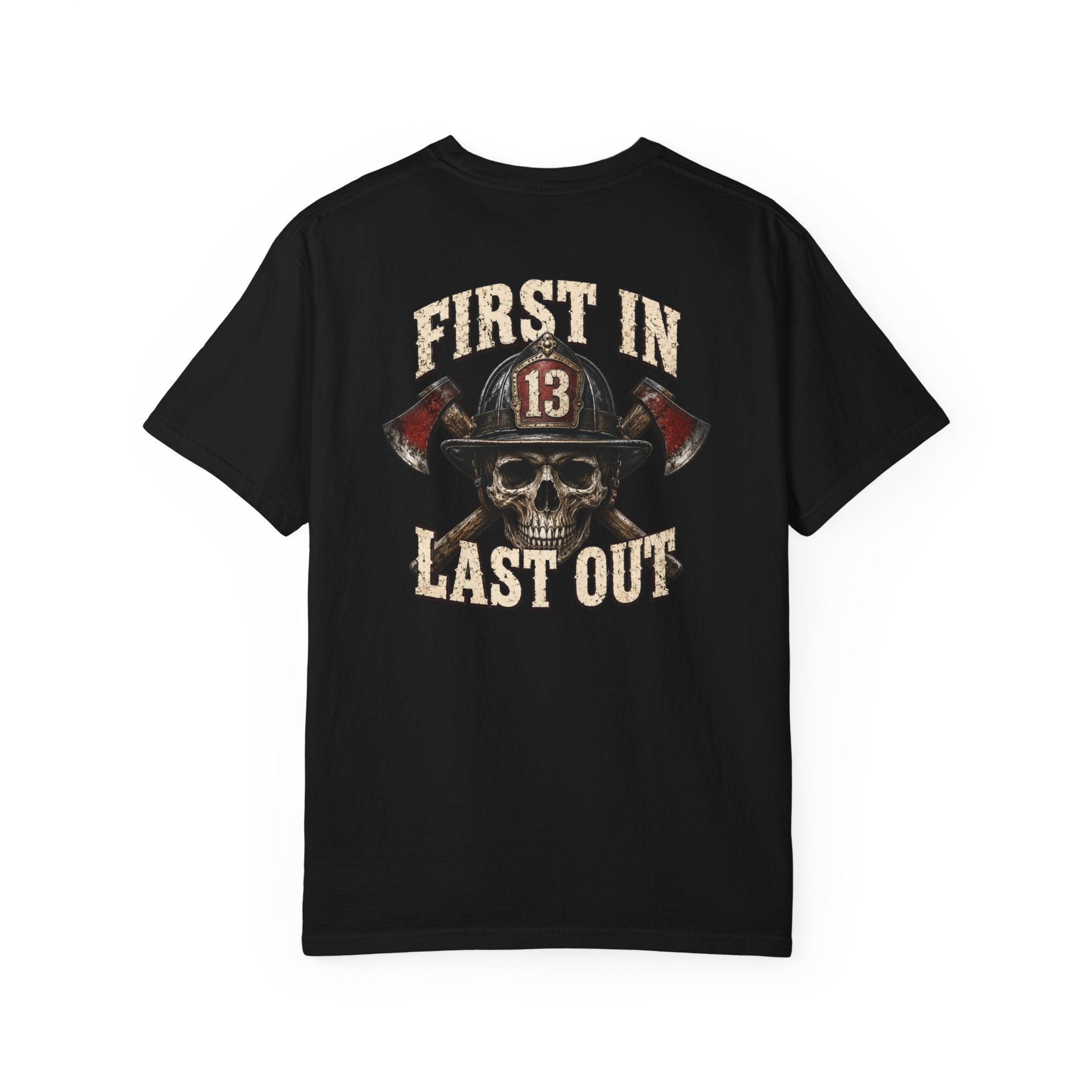 First In Last Out Helmet Tee