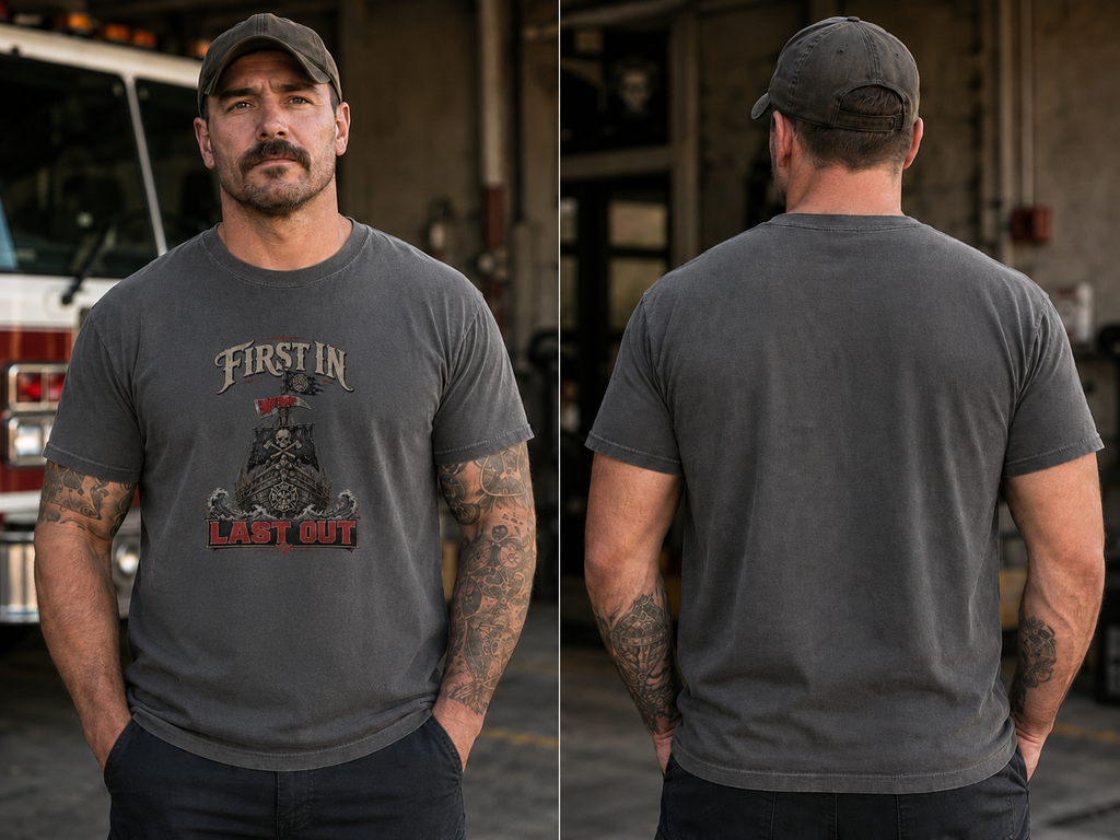 First In Last Out Firehouse Tee