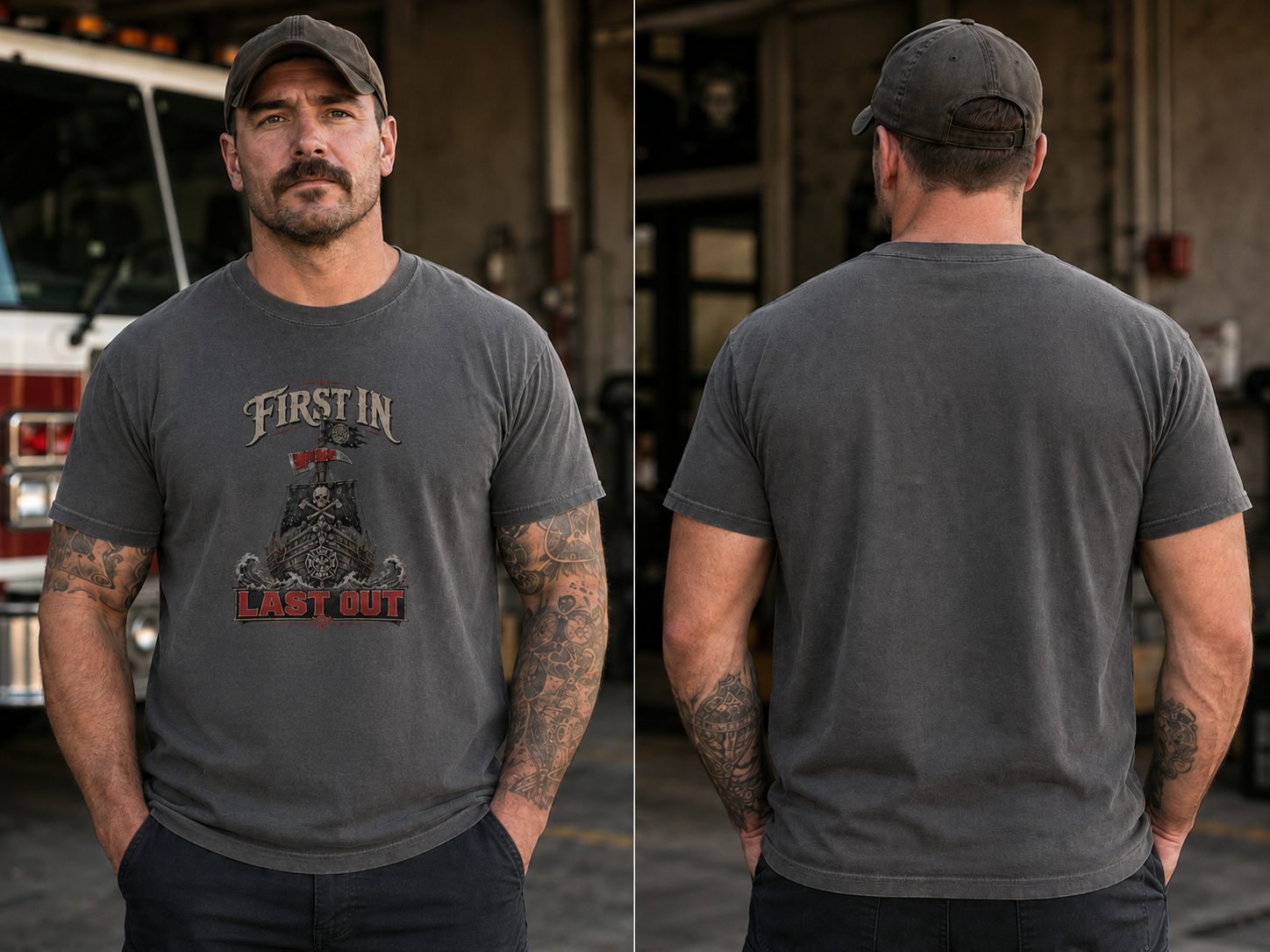First In Last Out Firehouse Tee