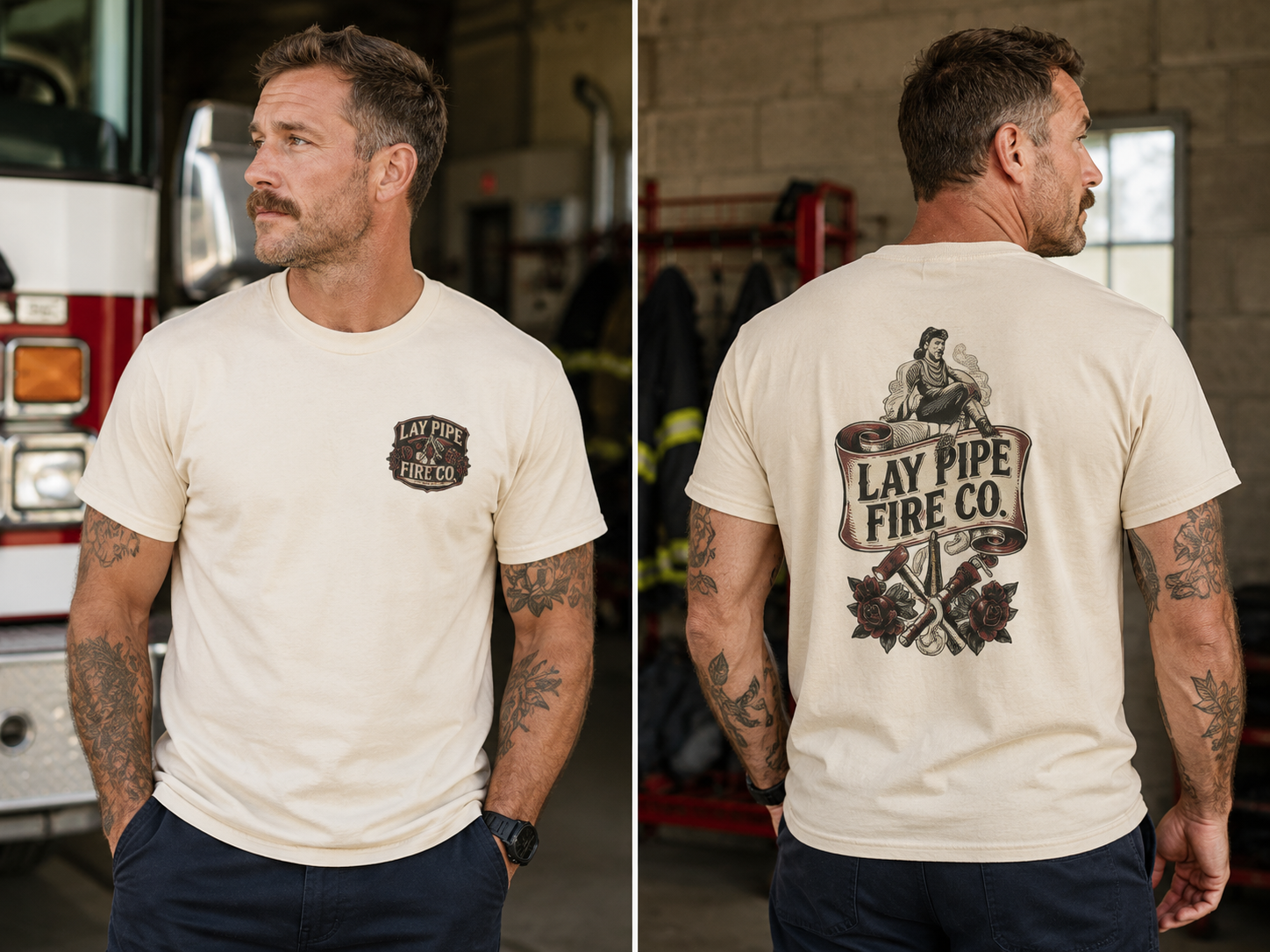 Lay Pipe Fire Co. Tee