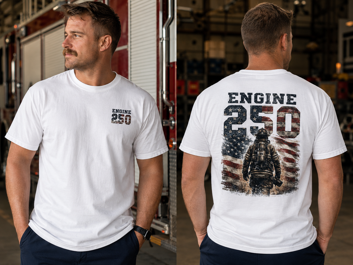 American Flag Firefighter