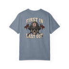 First In Last Out Helmet Tee