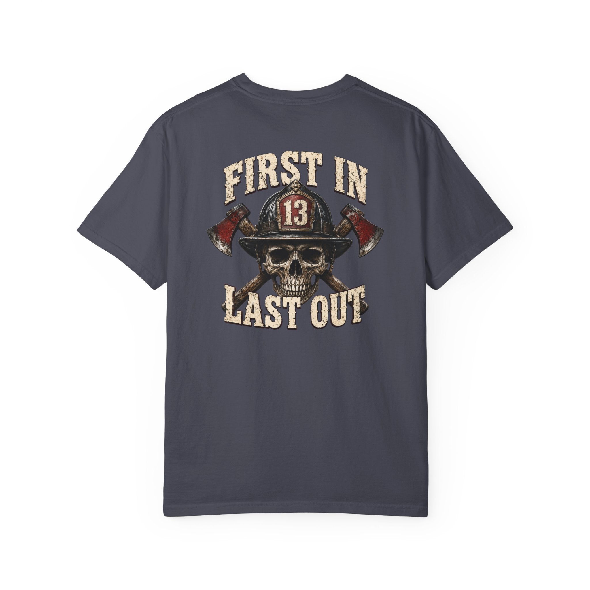 First In Last Out Helmet Tee