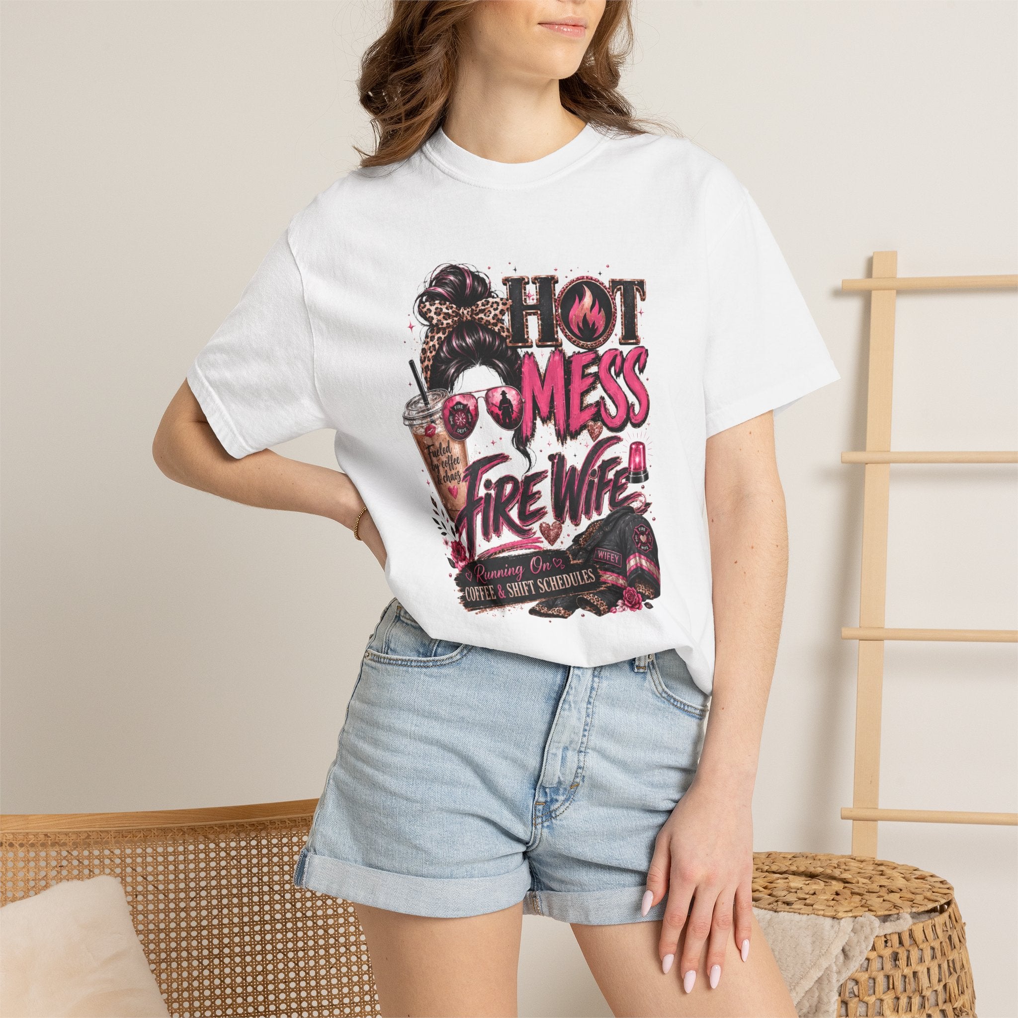 Hot Mess Fire Wife Tee