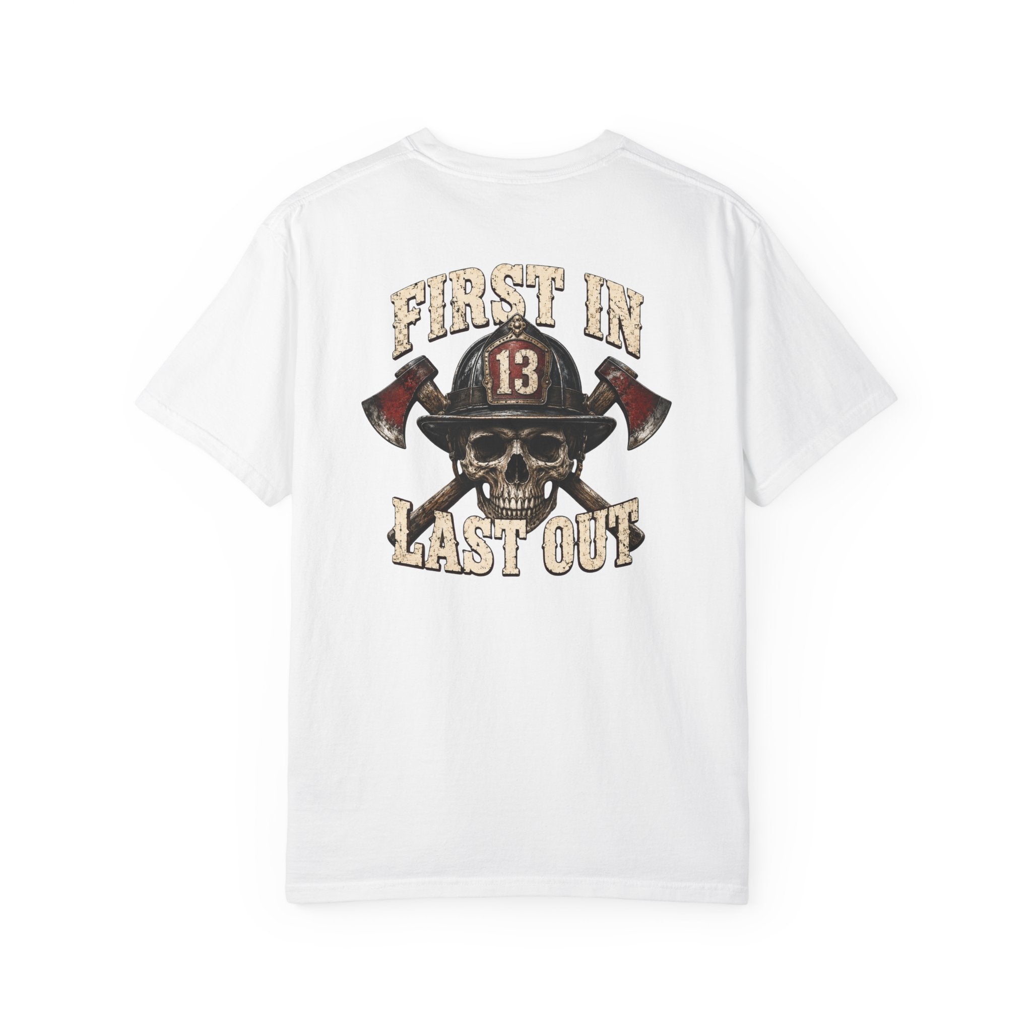 First In Last Out Helmet Tee