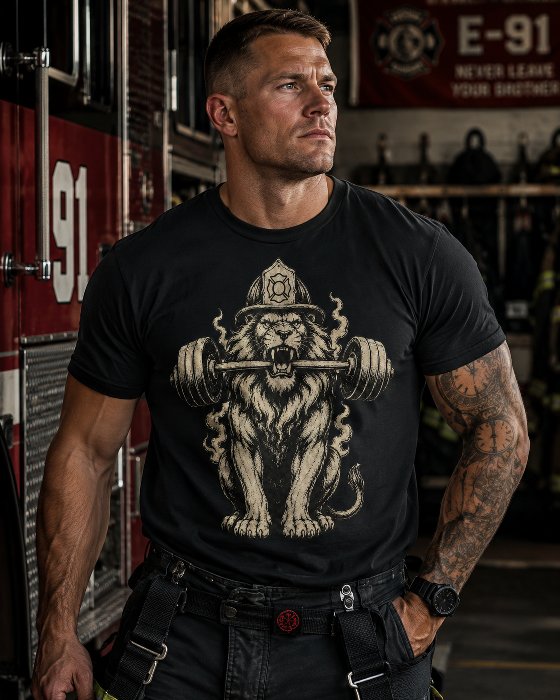 Firehouse Strength Lion Tee